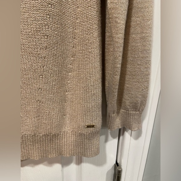 Tommy Hilfiger Sparkly Gold Knit Crew Neck Long Sleeve Pullover Sweater Size XL - Picture 3 of 10